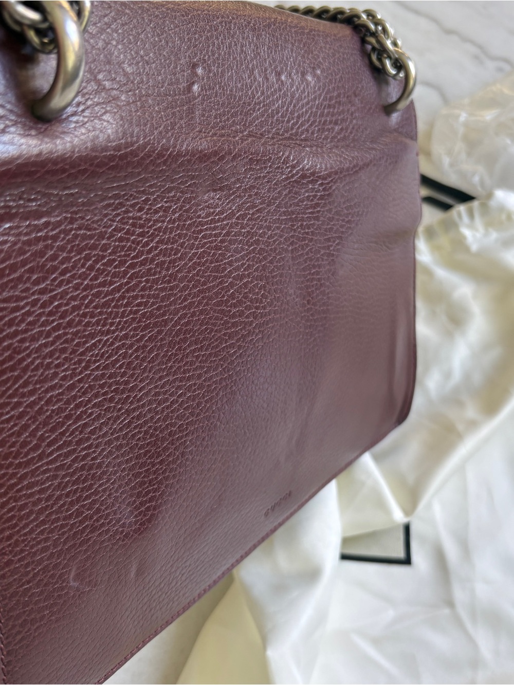 Gucci Dionysus Medium Rare Burgundy Leather Shoulder Bag - Picture 13 of 13